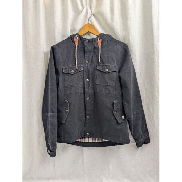 Poler Stuff women's medium wool blend and canvas two tone jacket outdoors winter - Picture 3 of 14